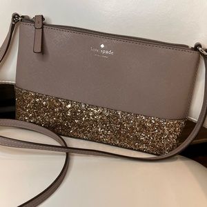 KATE SPADE Ramey Greta Court Glitter Crossbody Bag